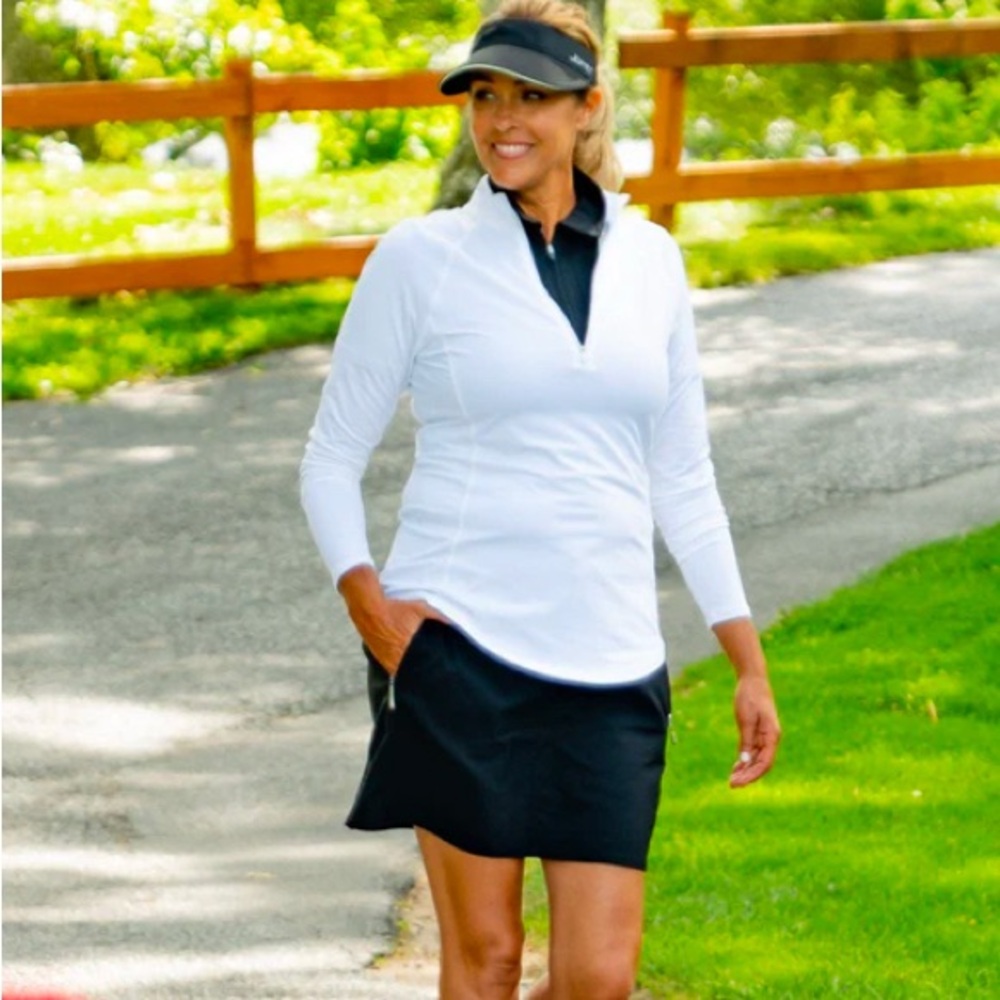 Jofit golf skort skirt with shorts black size 12 casual wear breathable fabric